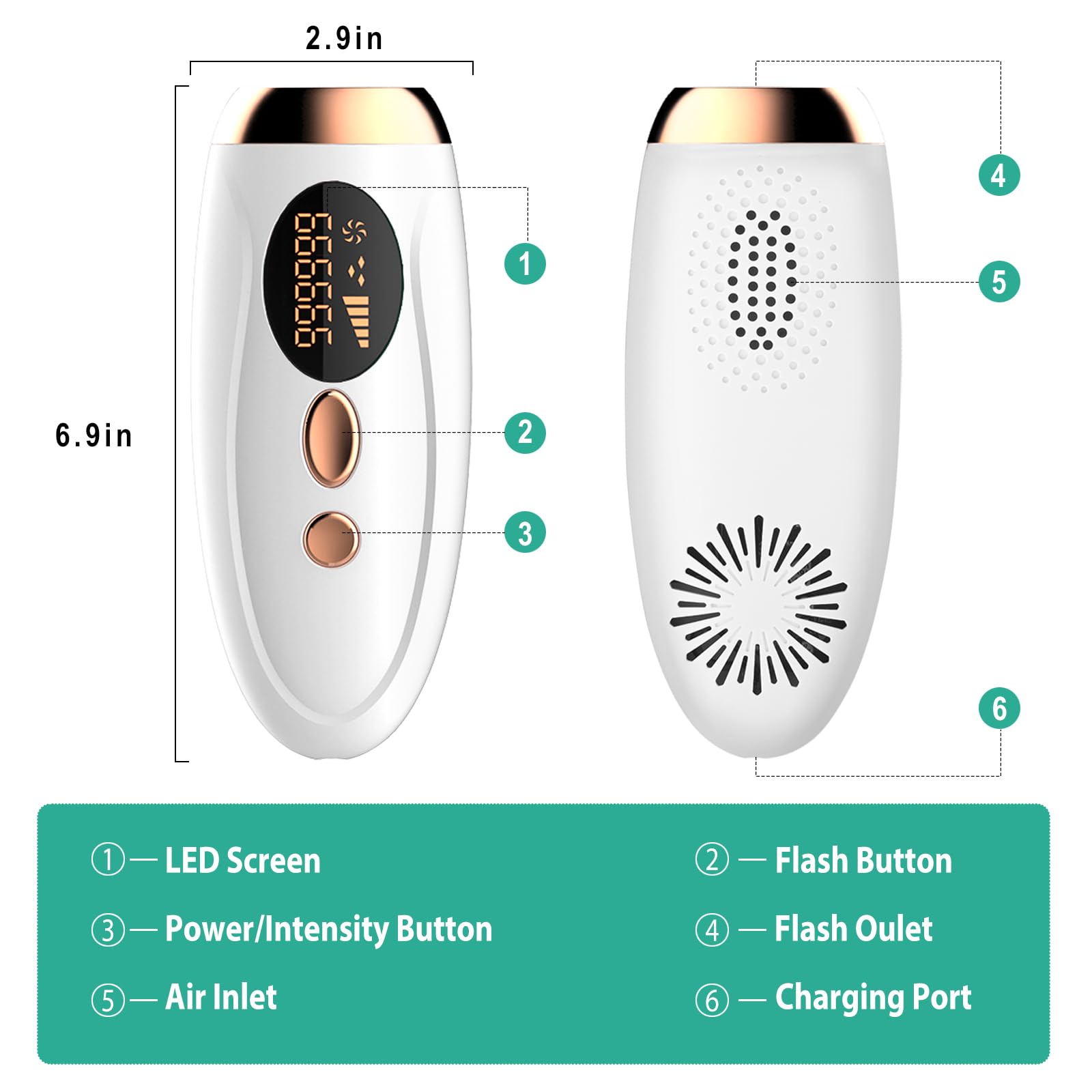 AUITRONCARE IPL hair removal home-use device supports private, convenient sessions.