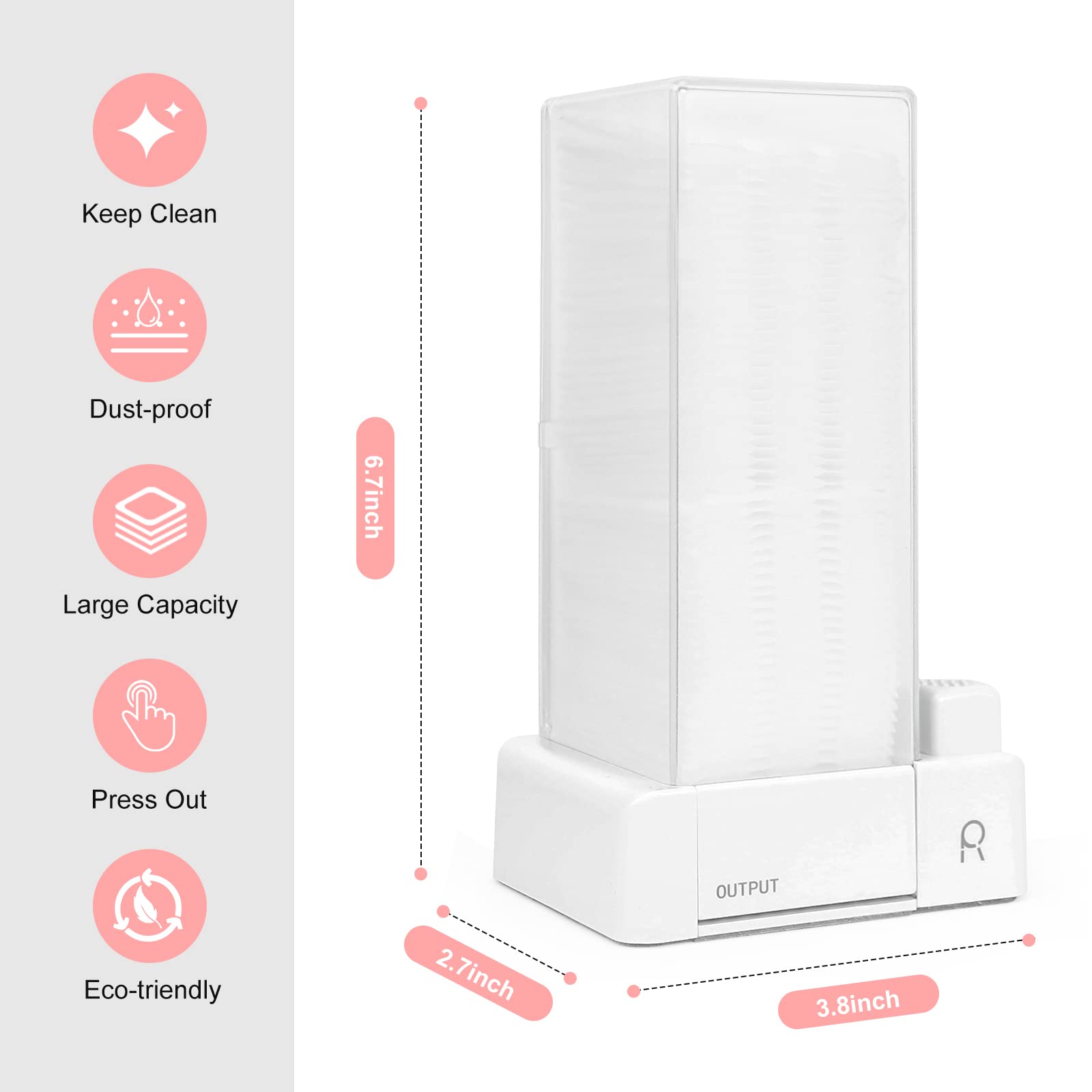 Aukiron transparent lid organizer showing clear pad storage for tidy skincare routine.