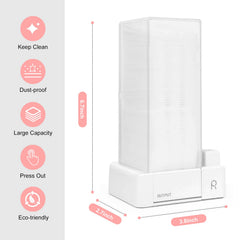 Aukiron transparent lid organizer showing clear pad storage for tidy skincare routine.