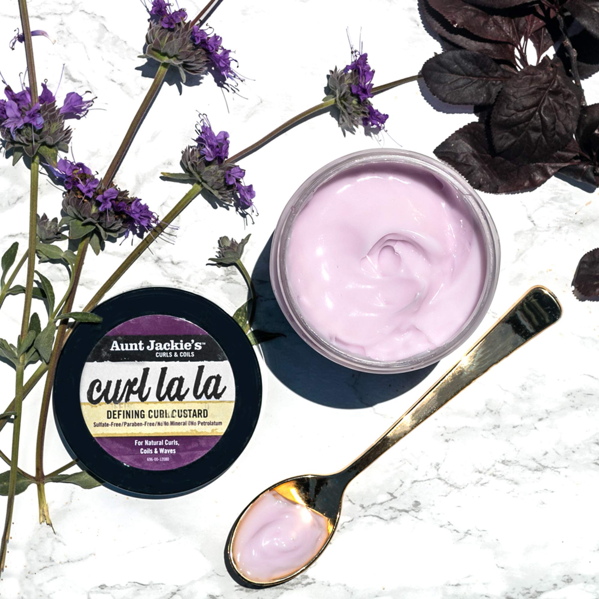 Aunt Jackie's Defining Custard with shea butter and olive oil for nourished hair texture.