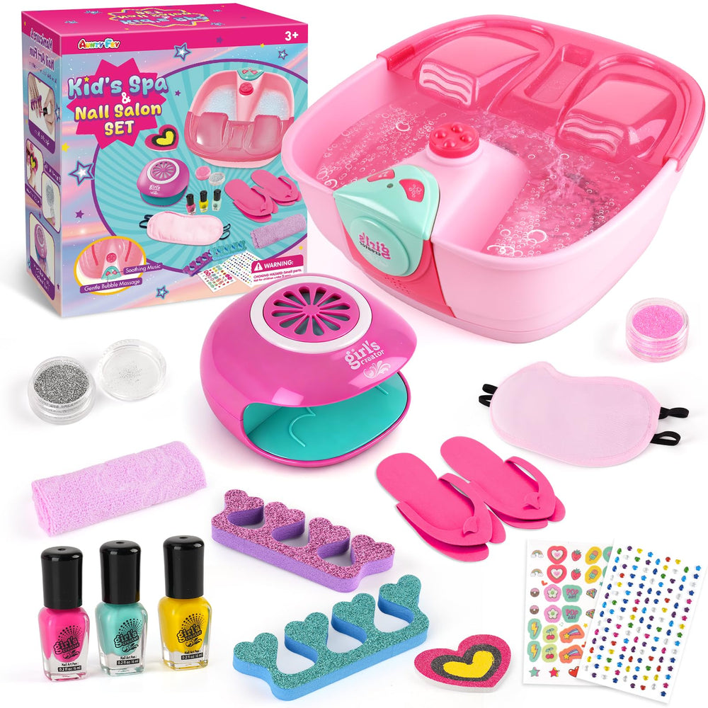 AuntyFey kids spa day kit bath tub for immersive home spa fun.