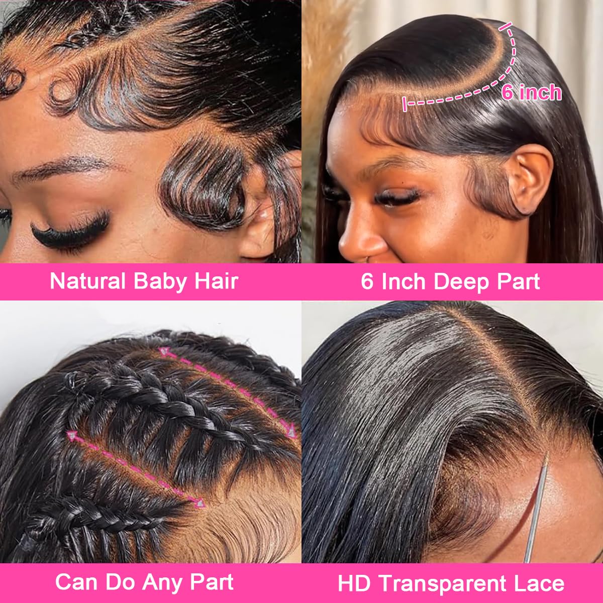 AUOU Brazilian virgin hair 13x6 lace front for versatile styling.