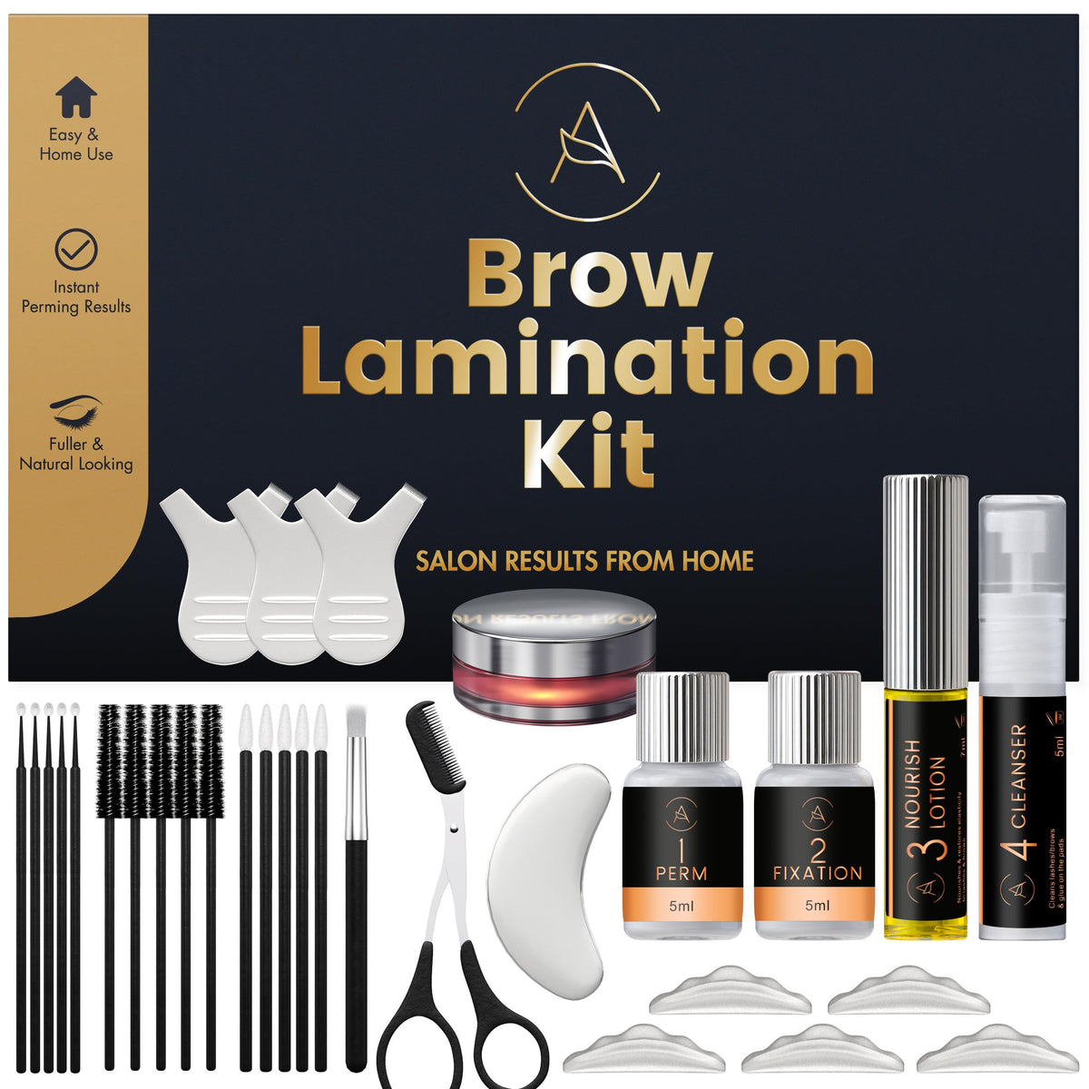AURAE Eyebrow Lamination Kit packaging for at-home brow lift convenience