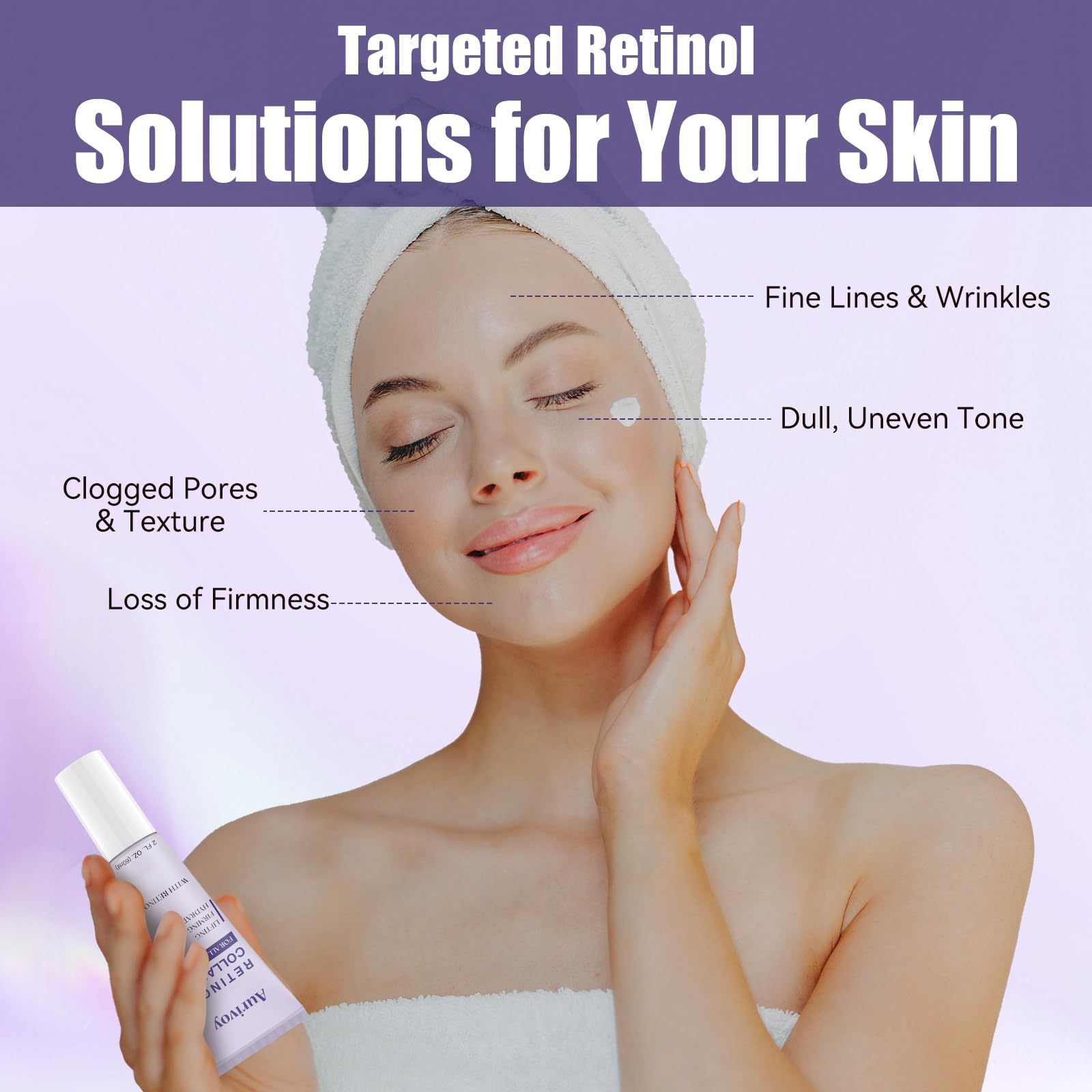 Aurivoy gentle-on-skin texture during application illustrates fast absorption with no greasy feel.