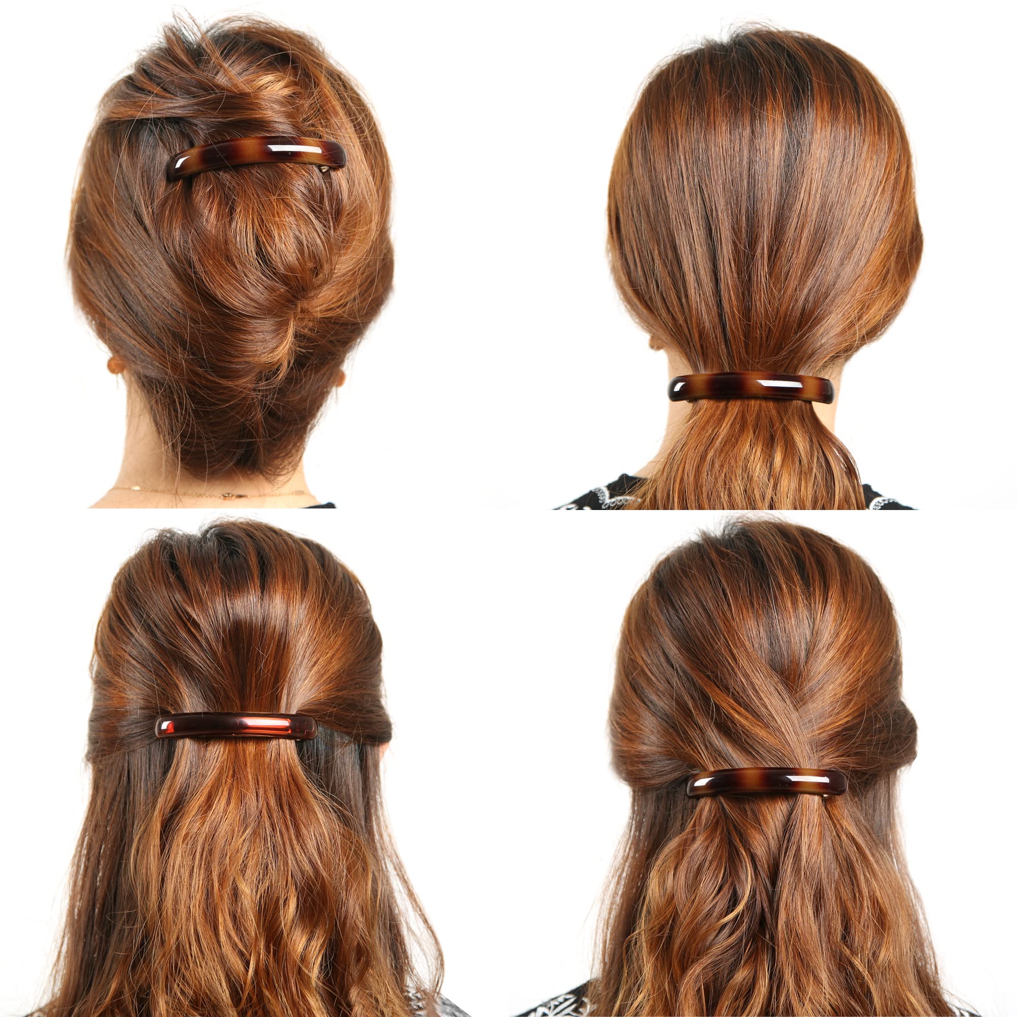 Aurora Pin autoclasp barrettes showcase Korean craftsmanship and durable construction.