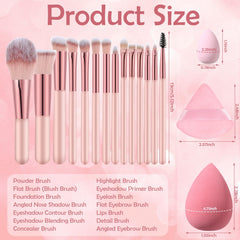 Auroray concealer and eye shadow brushes deliver precise application.
