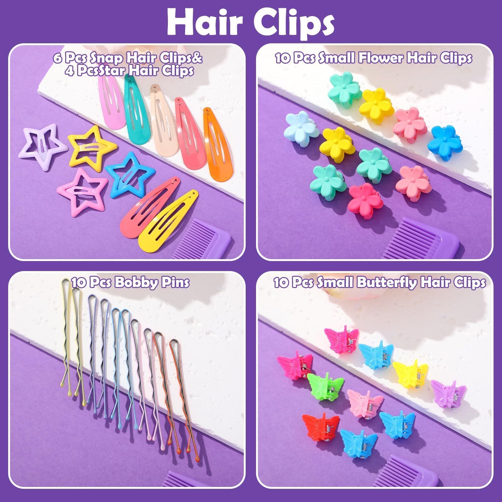 Auroray cotton toddler hair ties in soft hues for comfortable wear