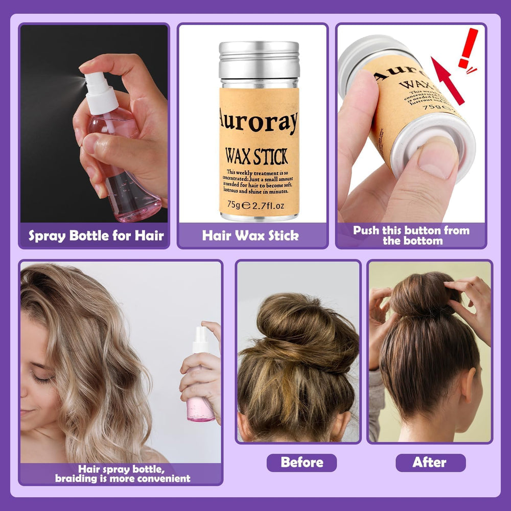 Auroray spray bottle for light mist during styling sessions