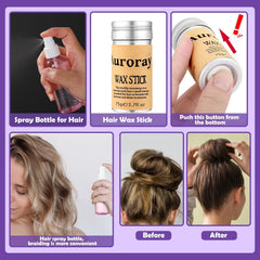 Auroray spray bottle for light mist during styling sessions