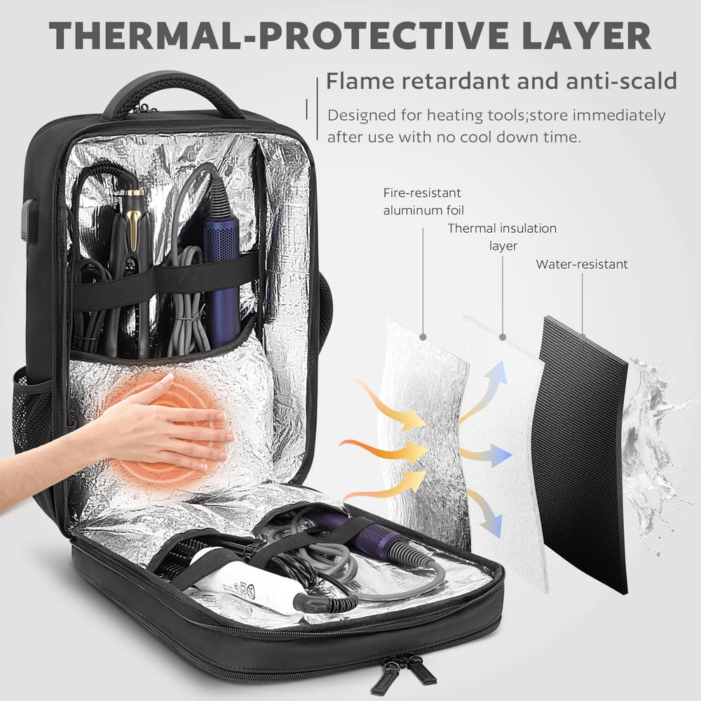 AUROTIER barber bag front pocket lock zipper protects valuables during travel