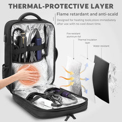 AUROTIER barber bag front pocket lock zipper protects valuables during travel