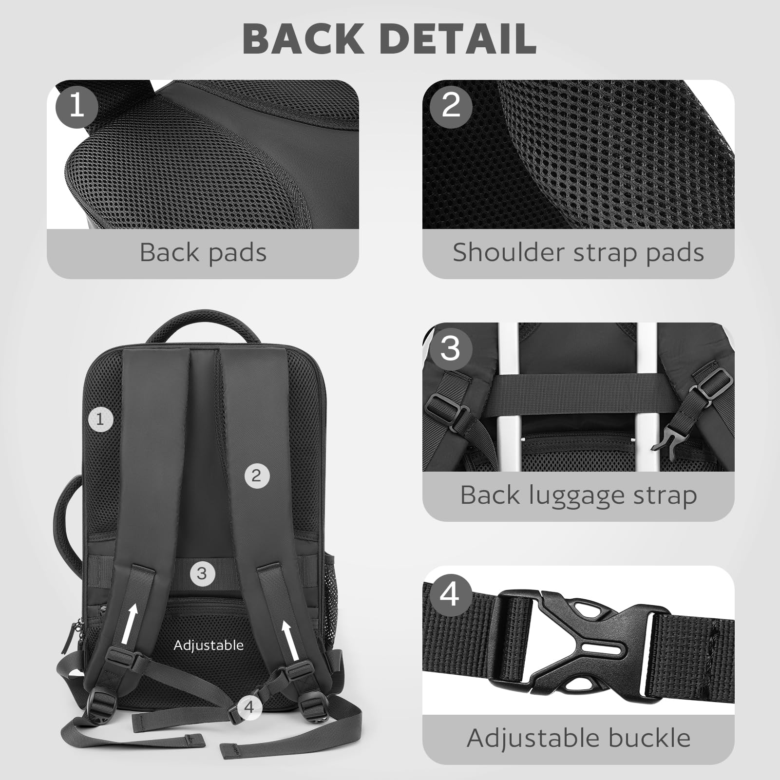 AUROTIER barber bag adjustable strap and chest buckle for comfortable carry