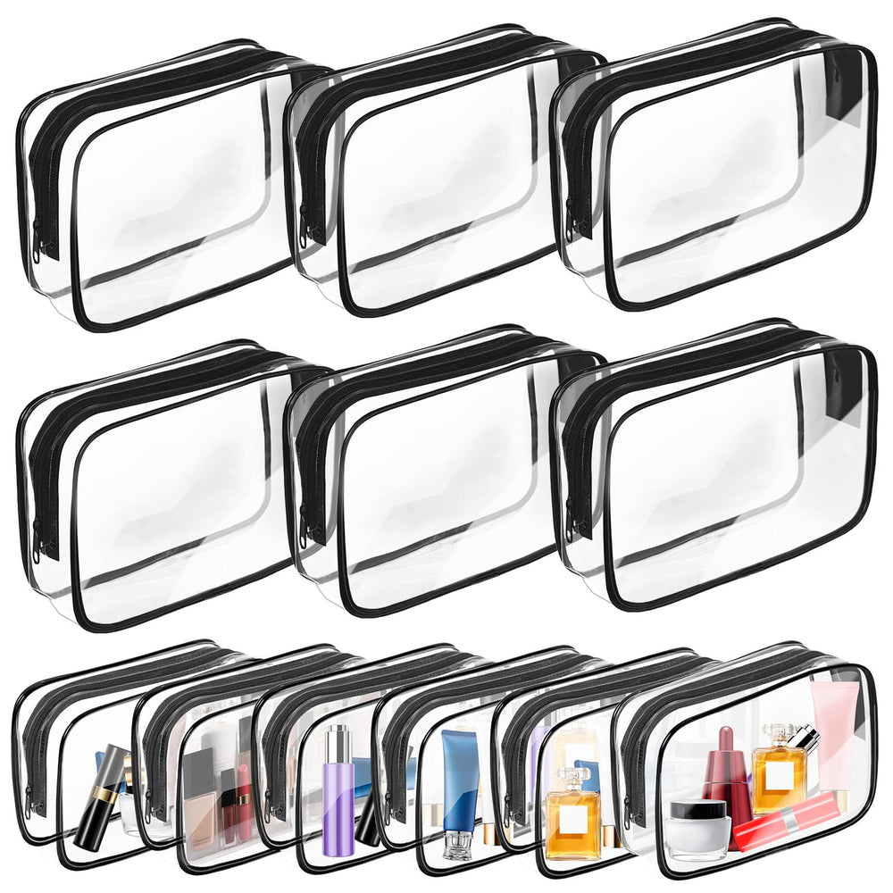 AURUZA clear makeup bag zipper aids quick, visible packing during security checks.