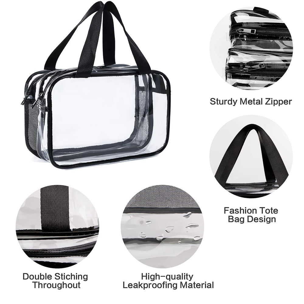 Auseibeely clear toiletry bag large capacity fits travel essentials.