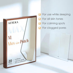 AUSLKA Large Blemish Patch XL with tapered edges stays flat and comfortable.
