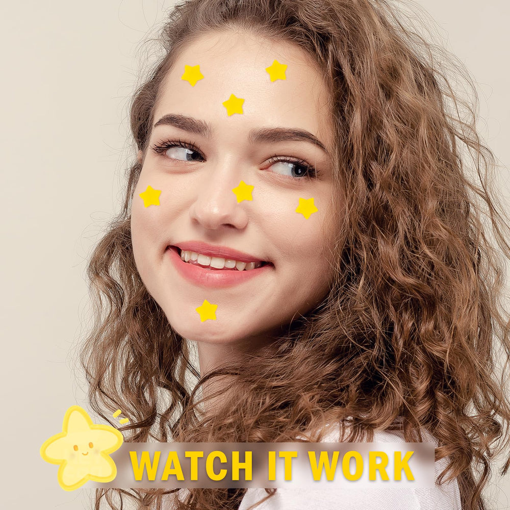 AUSLKA Star Pimple Patches mirror box packaging with built-in mirror