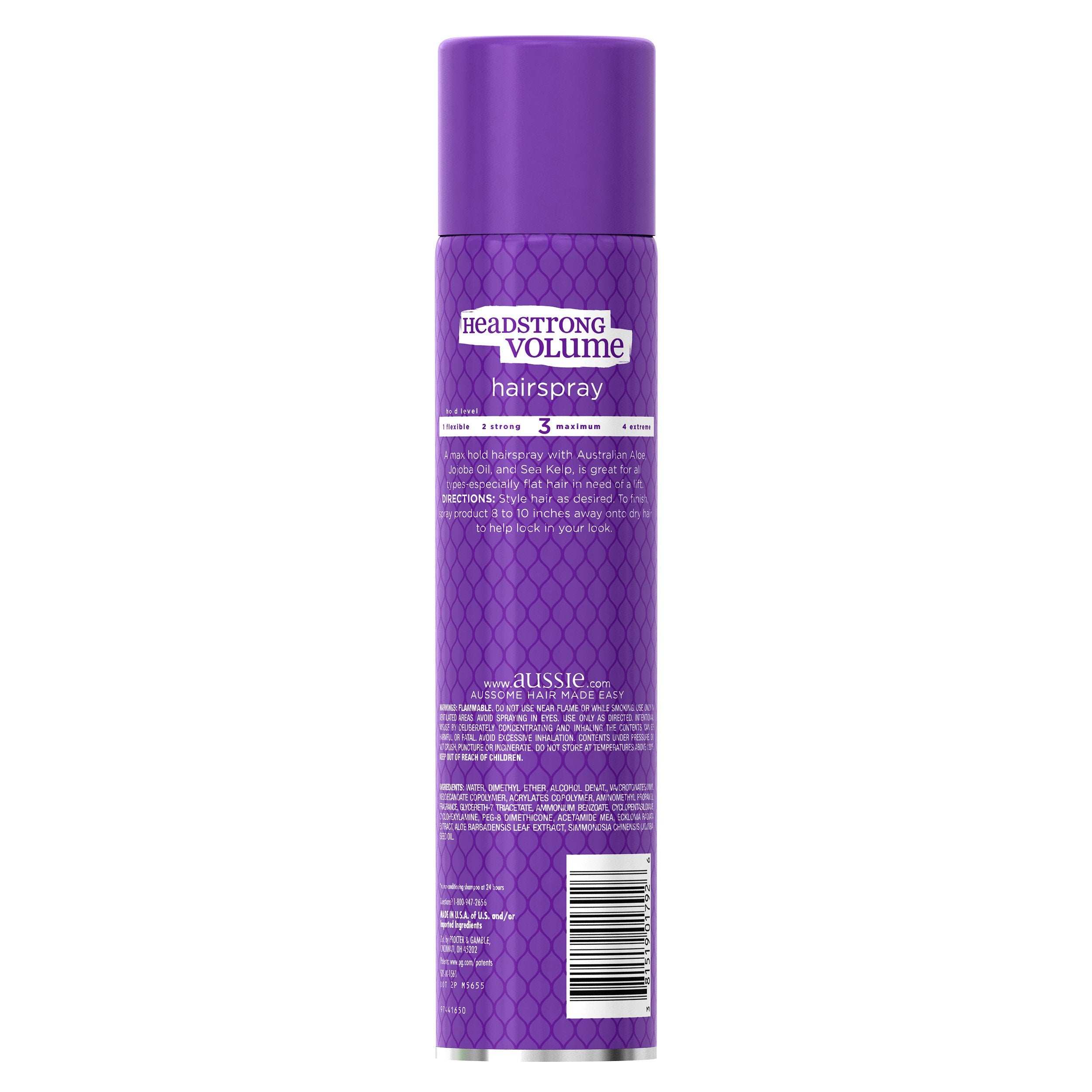 Aussie Headstrong Volume Spray on-the-go styling for quick volume touch-ups.