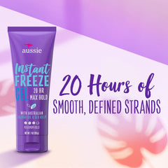 Aussie Instant Freeze gel dispensing cap emphasizes easy, precise application.