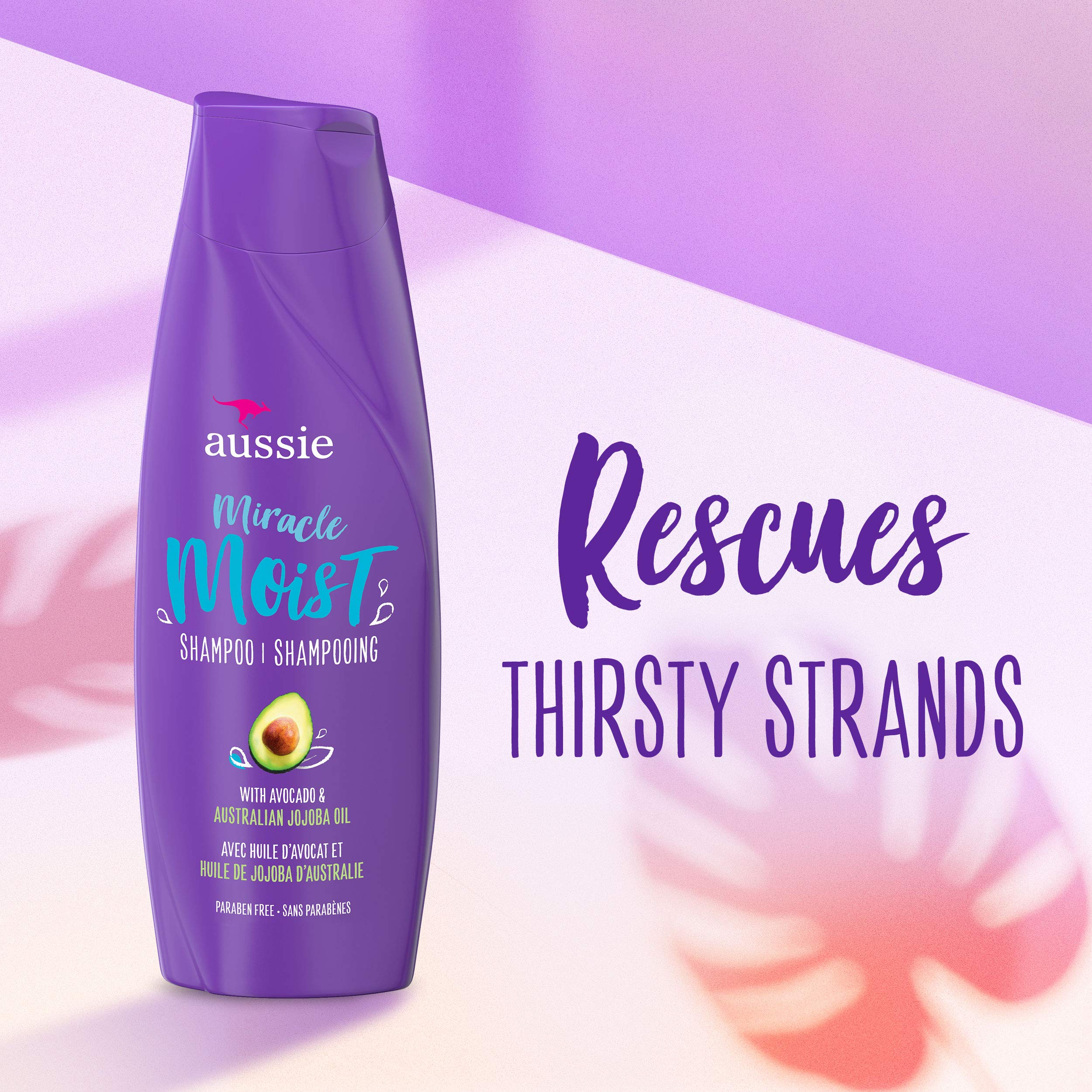 Aussie Miracle Moist conditioner glide shot showing smooth results.