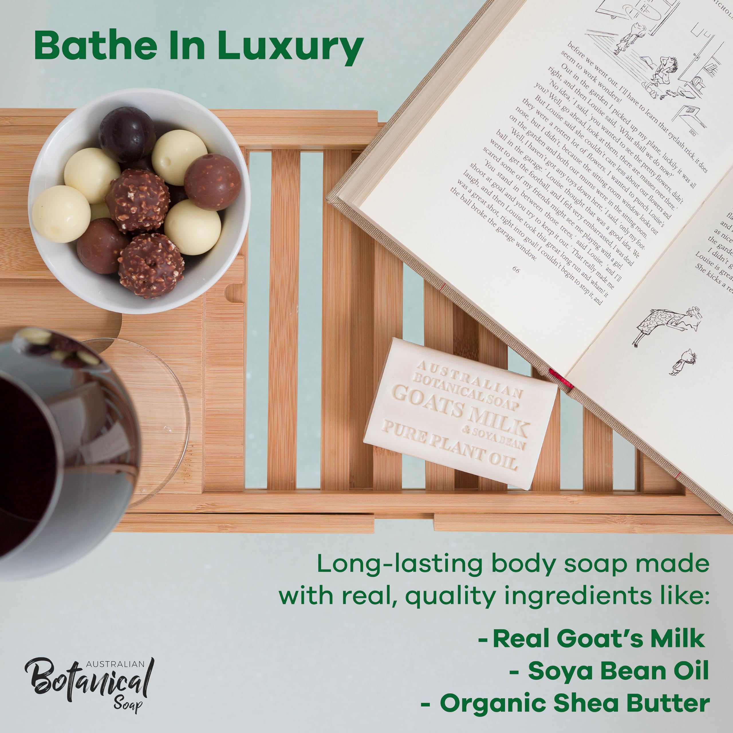 Australian Botanical Goat Milk Soap lather forming a rich, silky foam.