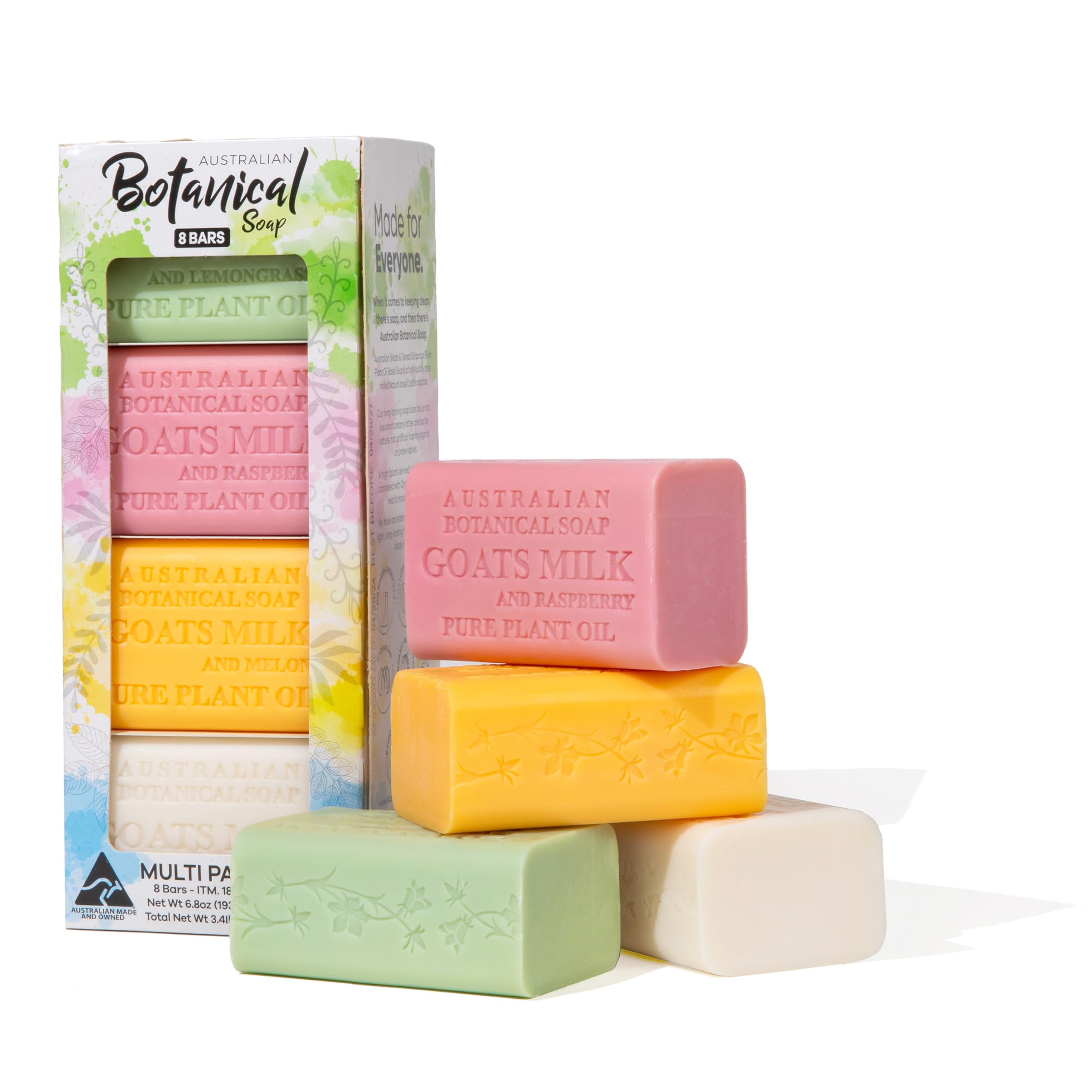 Australian Botanical Milk Soap Lemongrass bar delivers creamy lather for refreshing morning cleansing.