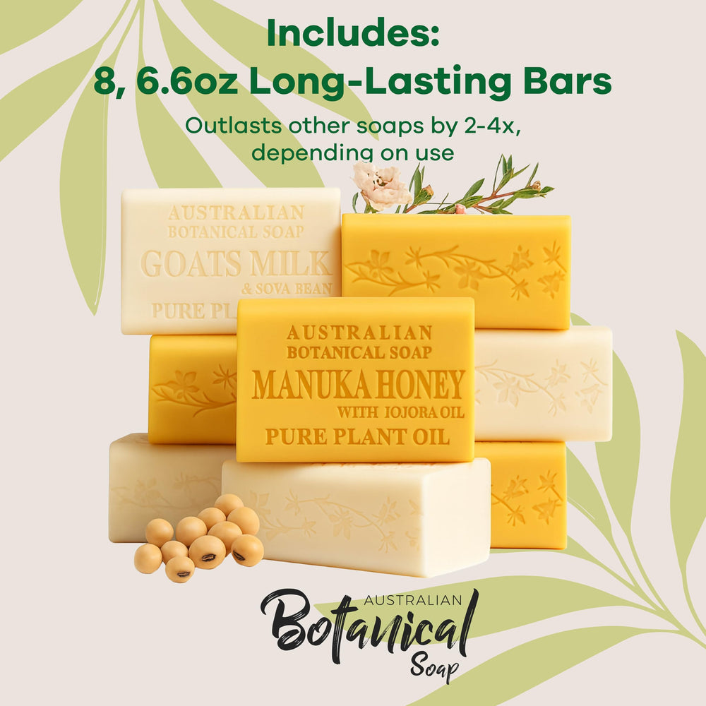 Australian Botanical shea butter-enriched bar promotes nourishing moisture.