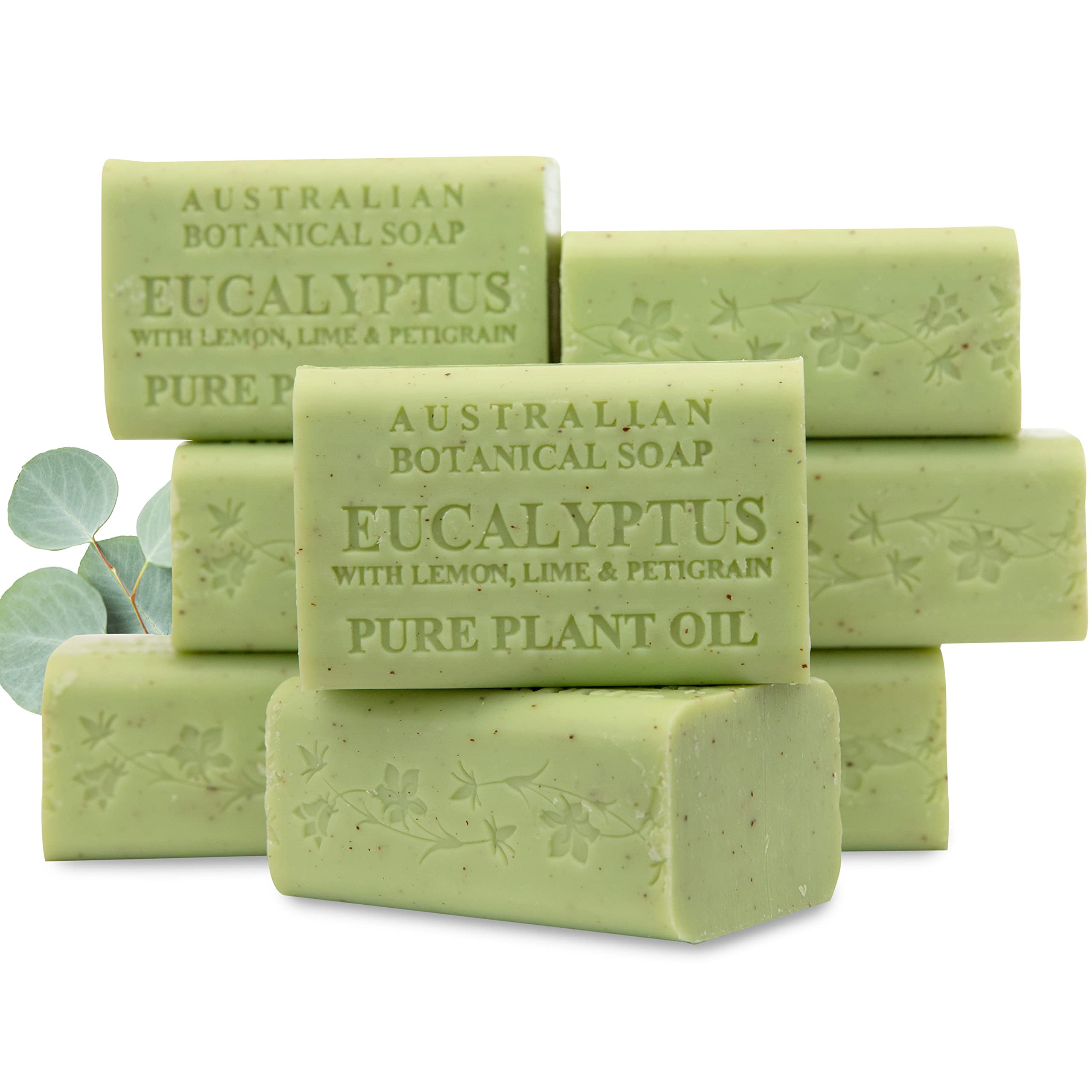 Australian Botanical Soap eucalyptus-lemon-lime-petitgrain bar delivers rich lather for daily cleansing.