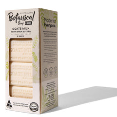 Australian Botanical Soap goat milk bar closeup shows creamy lather for daily cleansing.