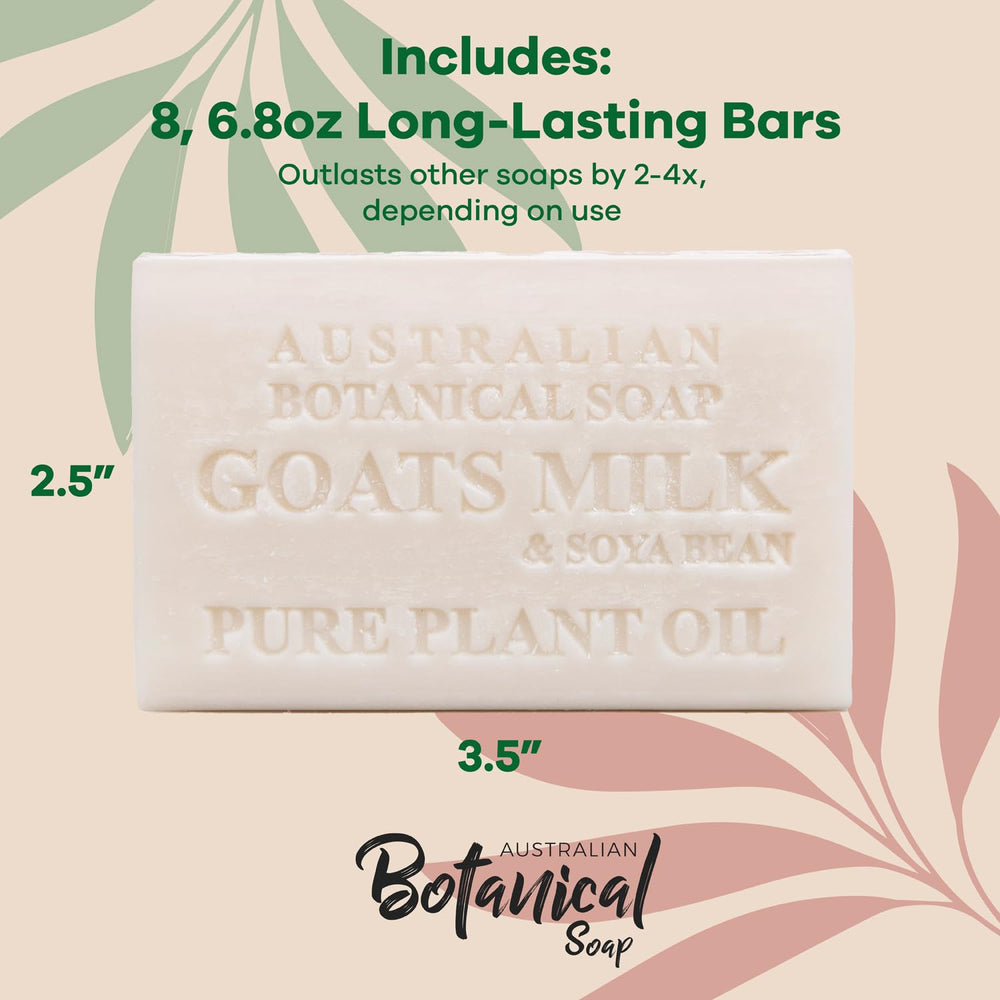 Australian Botanical Soap goat milk bar with soya bean oil boosts hydration