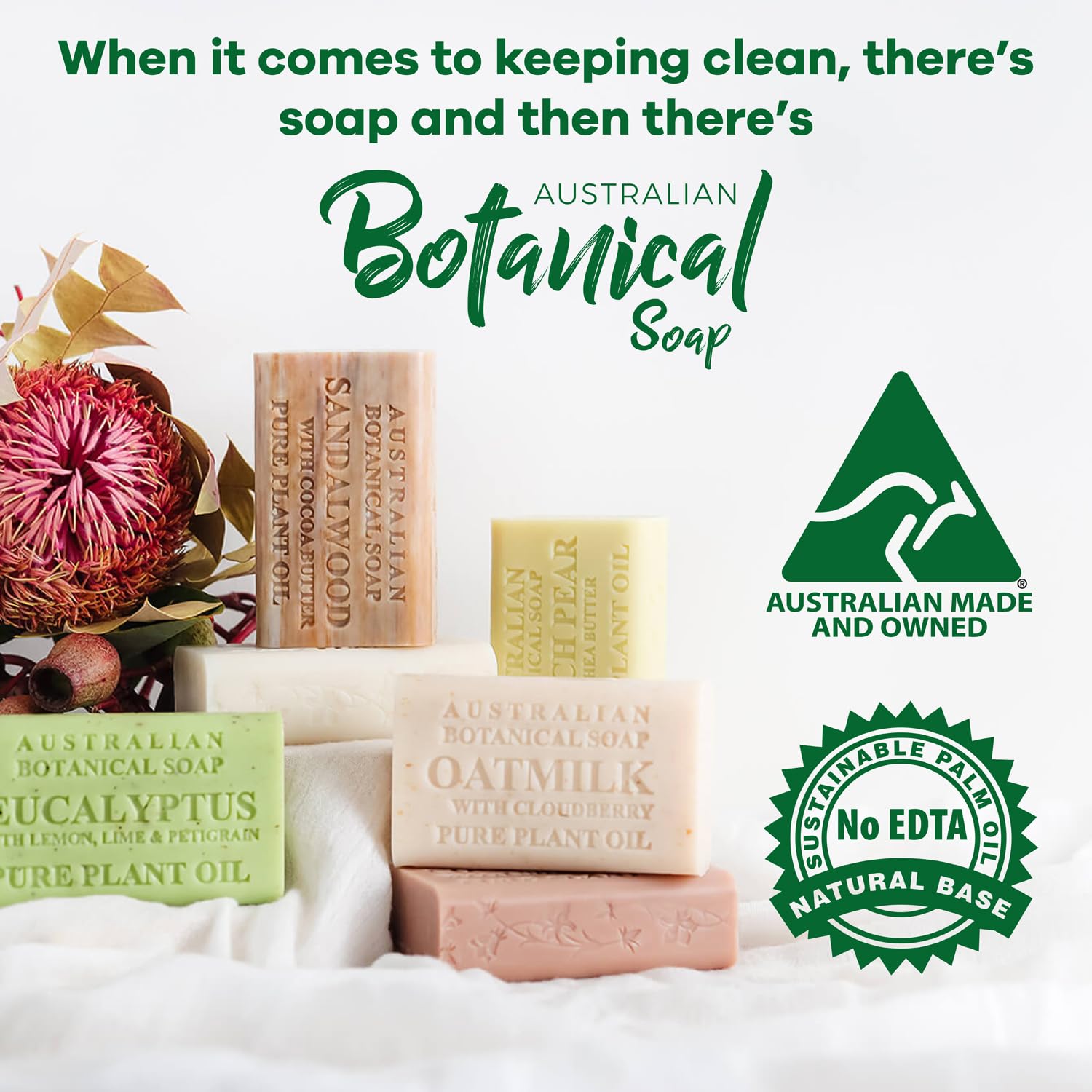 Australian Botanical Soap goat milk bar with tranquil scent for spa-like routine