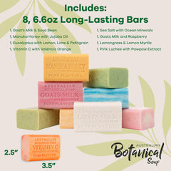 Australian Botanical Soap goats milk raspberry bar nourishes dry skin with silky softness