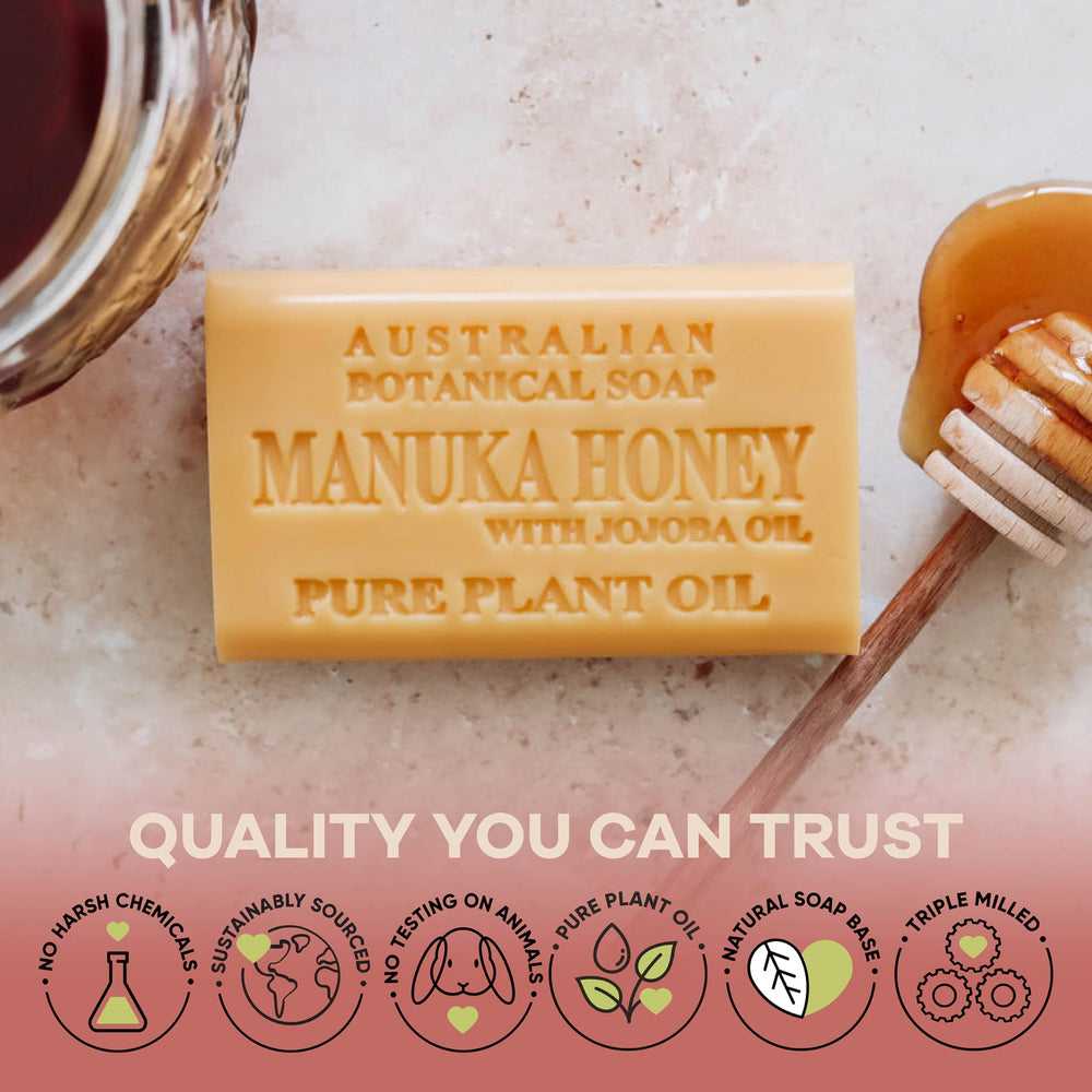 Australian Botanical Soap jojoba oil conditioning highlights omega-rich skin softness