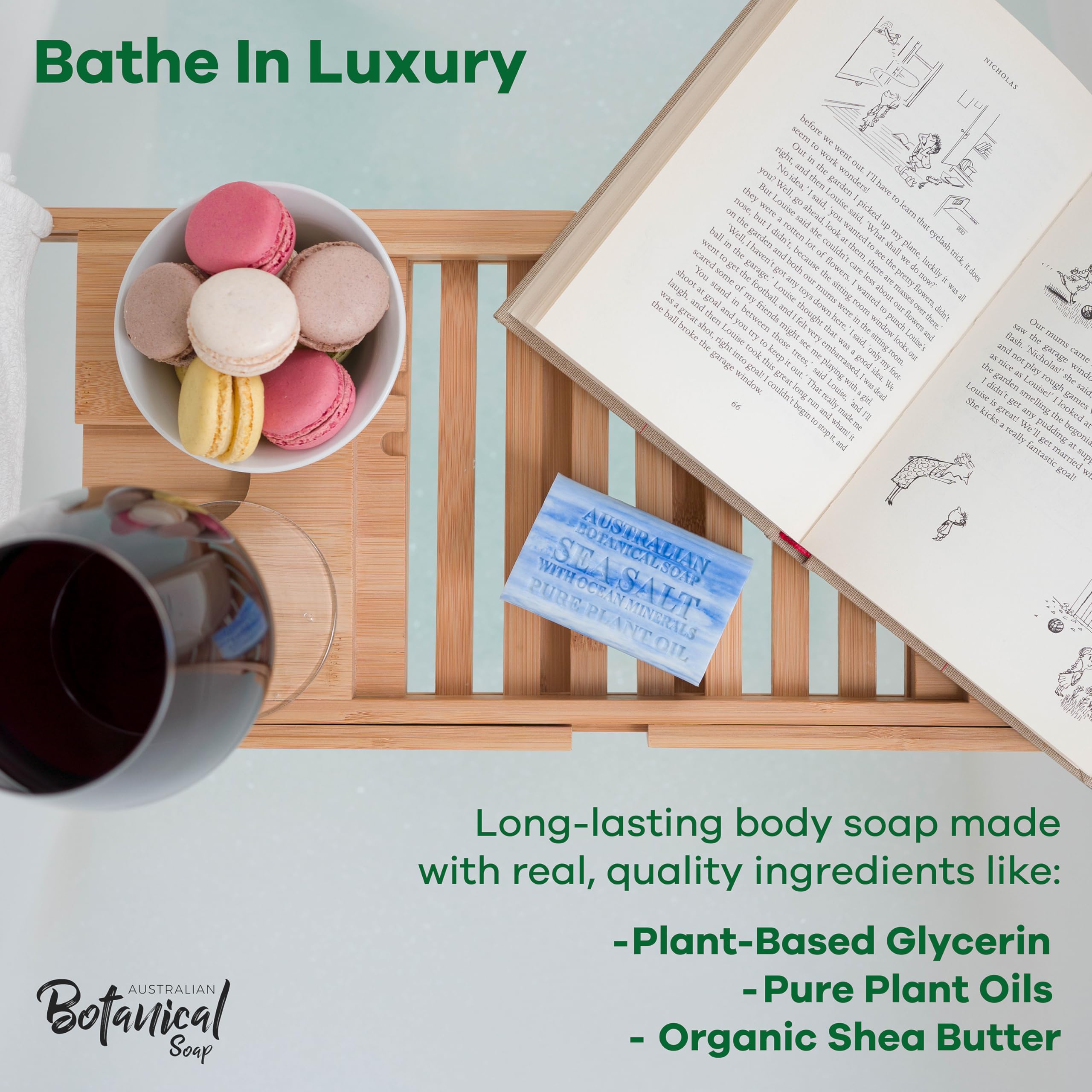 Australian Botanical Soap lemongrass lemon myrtle image showcasing uplifting herbal citrus aroma