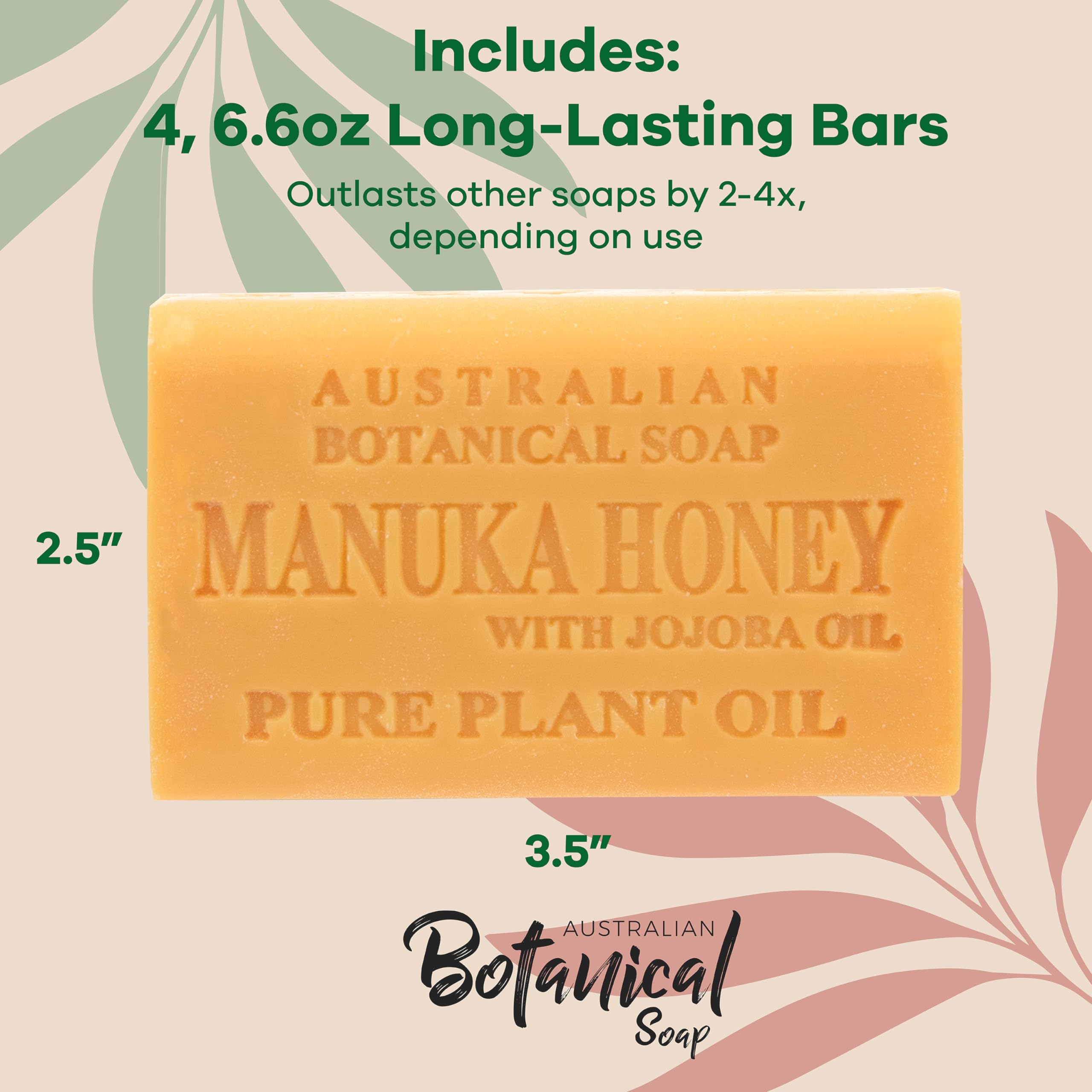 Australian Botanical Soap Manuka Honey with Jojoba Bar rinse-clean finish suggests no residue after wash.