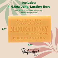 Australian Botanical Soap Manuka Honey with Jojoba Bar rinse-clean finish suggests no residue after wash.