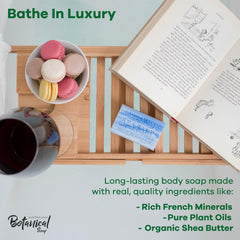 Australian Botanical Soap ocean minerals bar detail for mineral rich cleansing.