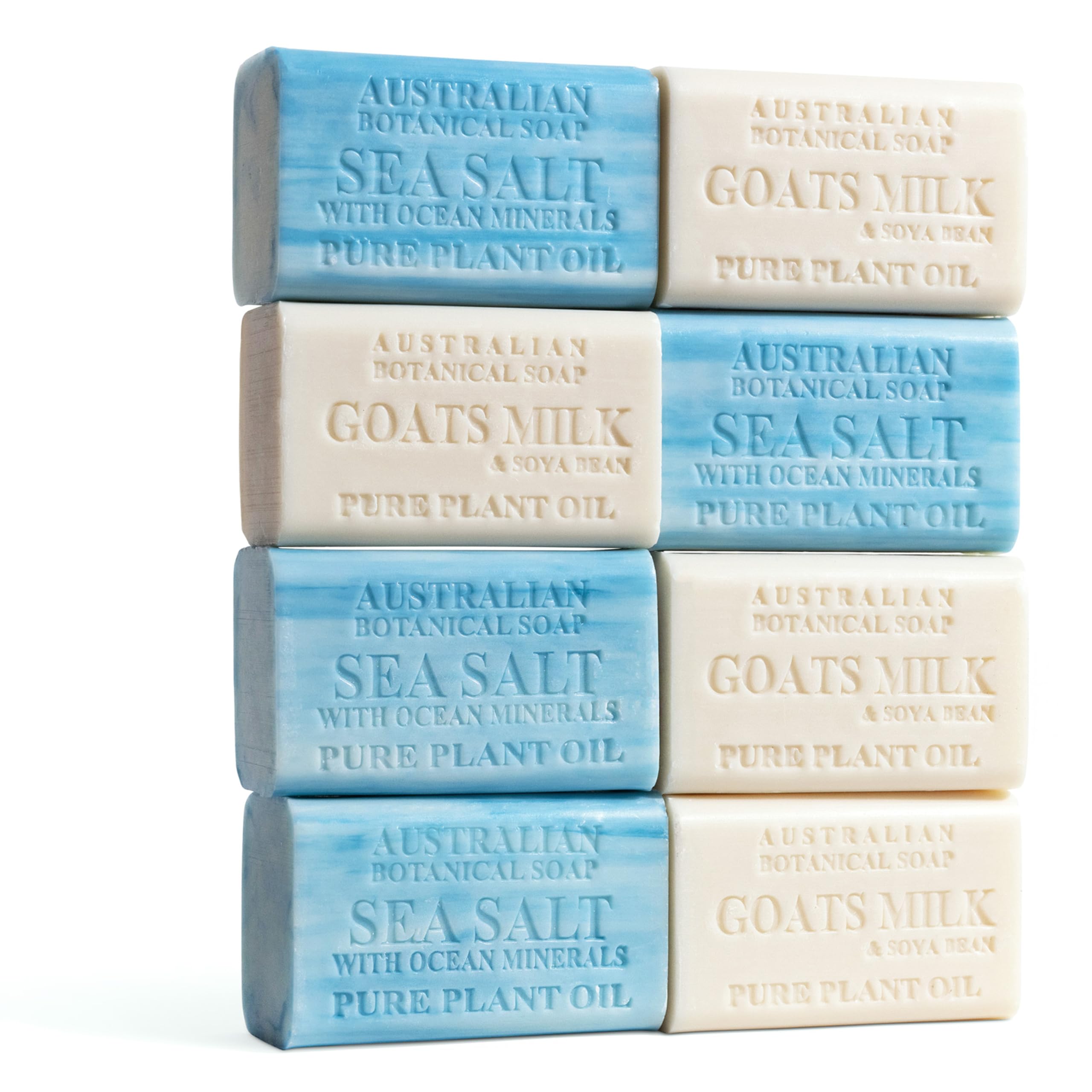 Australian Botanical Soap sea salt bar close-up with rich lather for cleansing