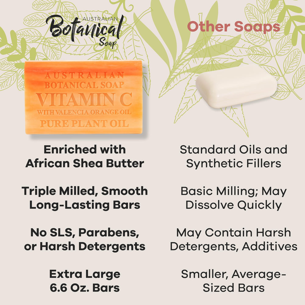 Australian Botanical Soap soap-slice reveals creamy texture and mild cleansing action