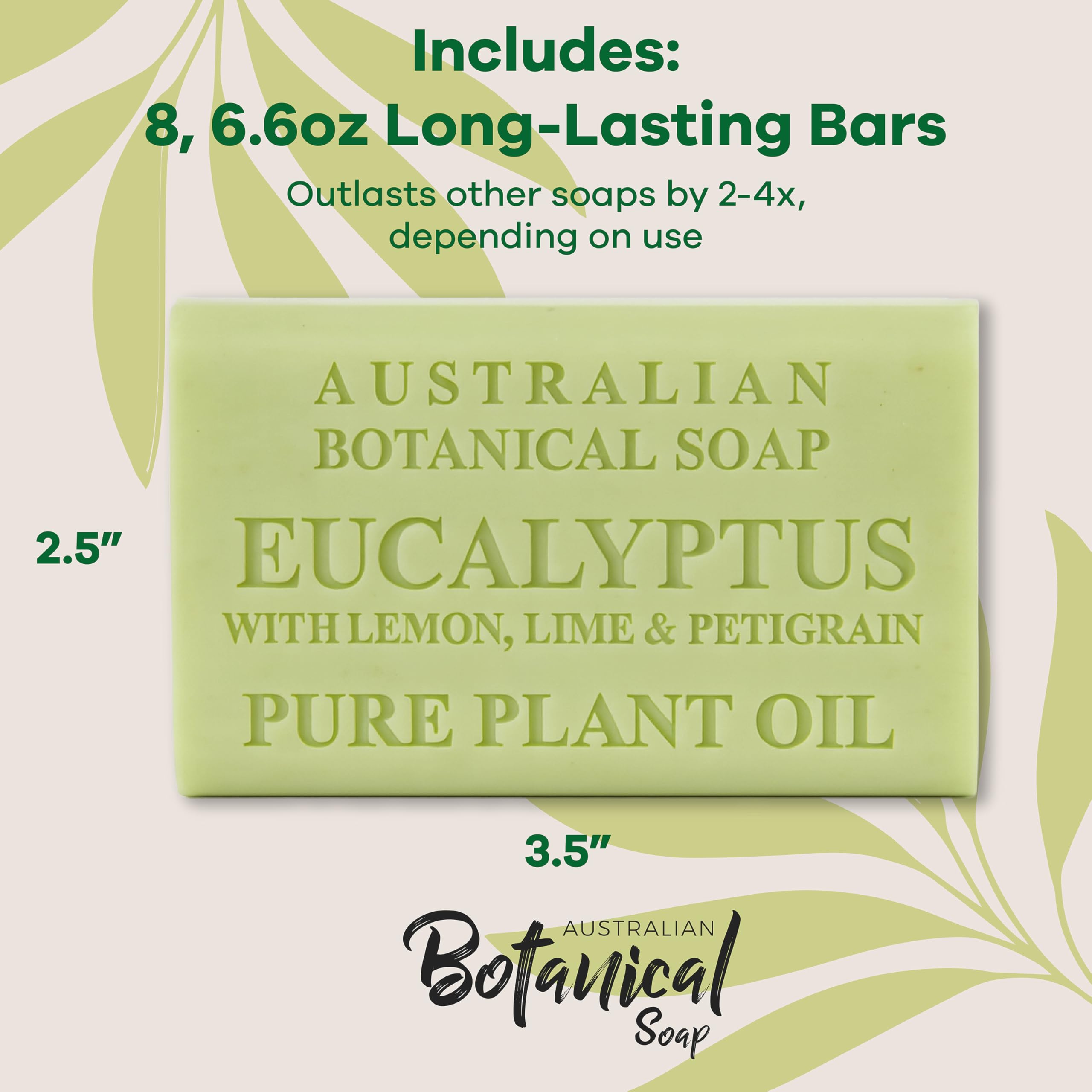 Australian Botanical Soap natural palm-oil base supports sustainable skincare.