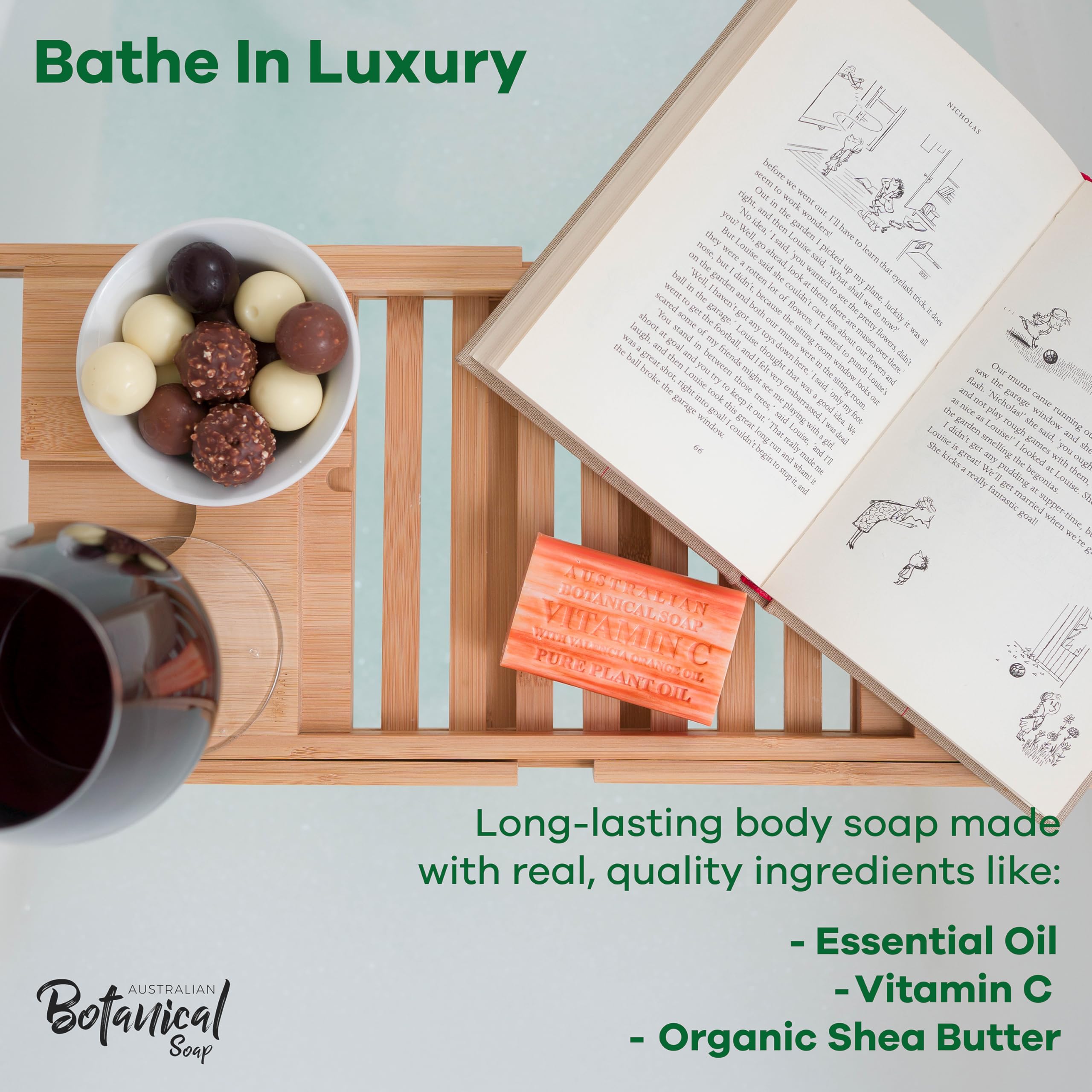 Australian Botanical Soap triple-milled lather close-up shows a dense, creamy cleanse