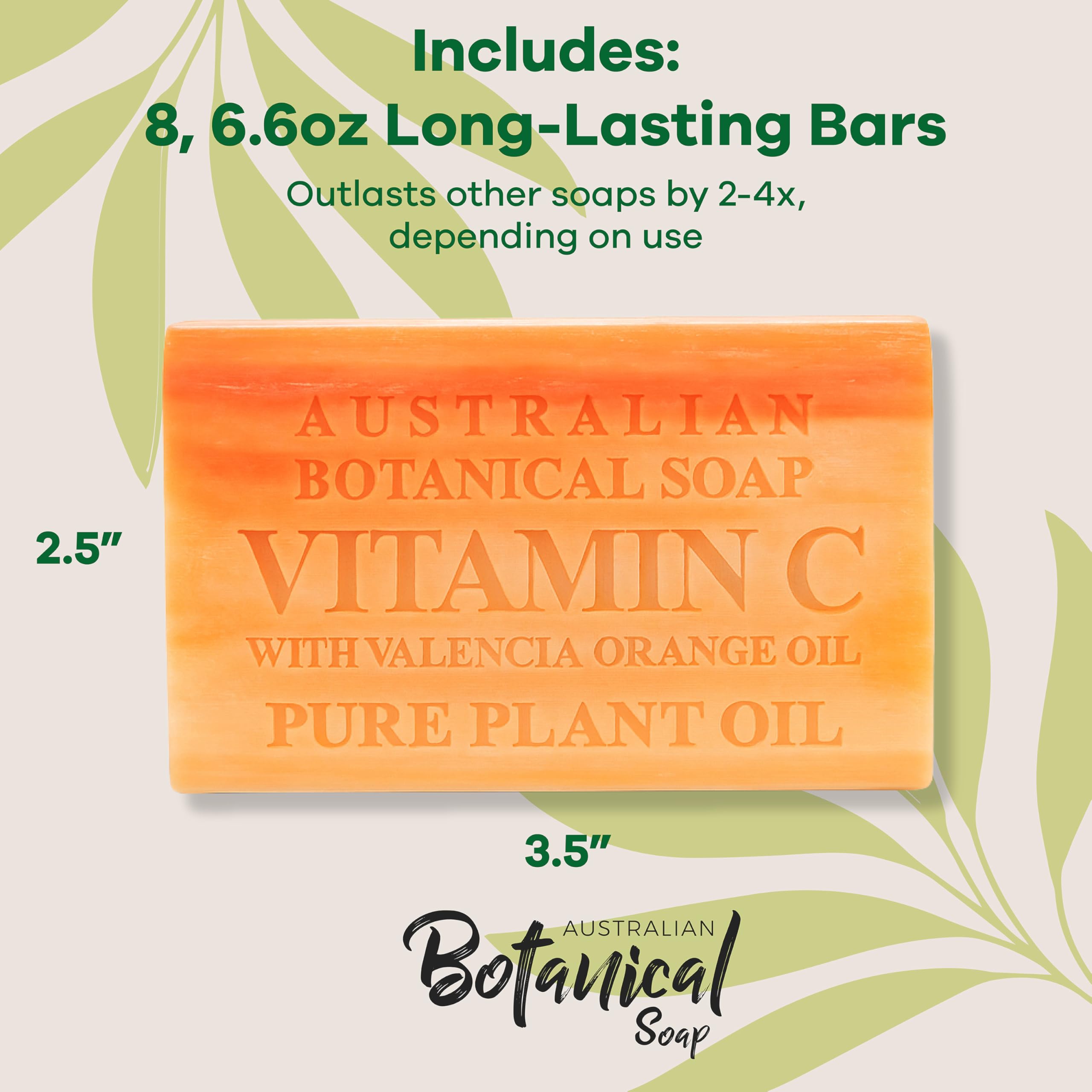 Australian Botanical Soap vitamin-c closeup demonstrates brightening feel during wash
