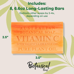 Australian Botanical Soap vitamin-c closeup demonstrates brightening feel during wash