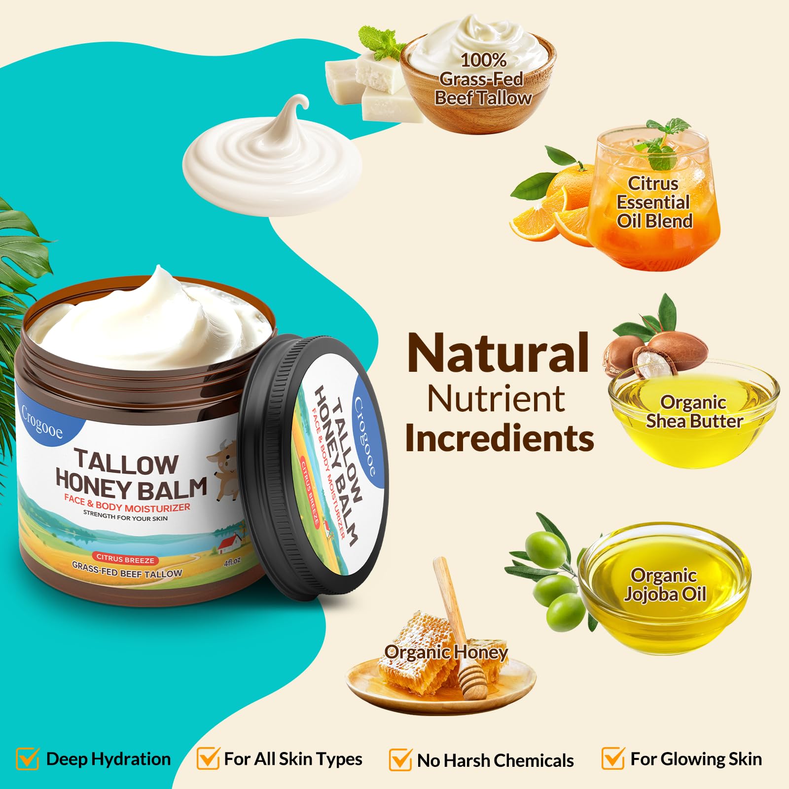 Auteli face and body moisturizer cream for all over skin care