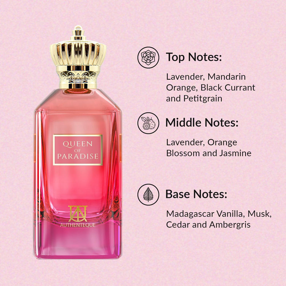 Authenteque Queen of Paradise fragrance drops reveal rich base notes