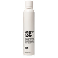 Authentic Beauty Concept Amplify Mousse bottle with pump for easy, lightweight styling.