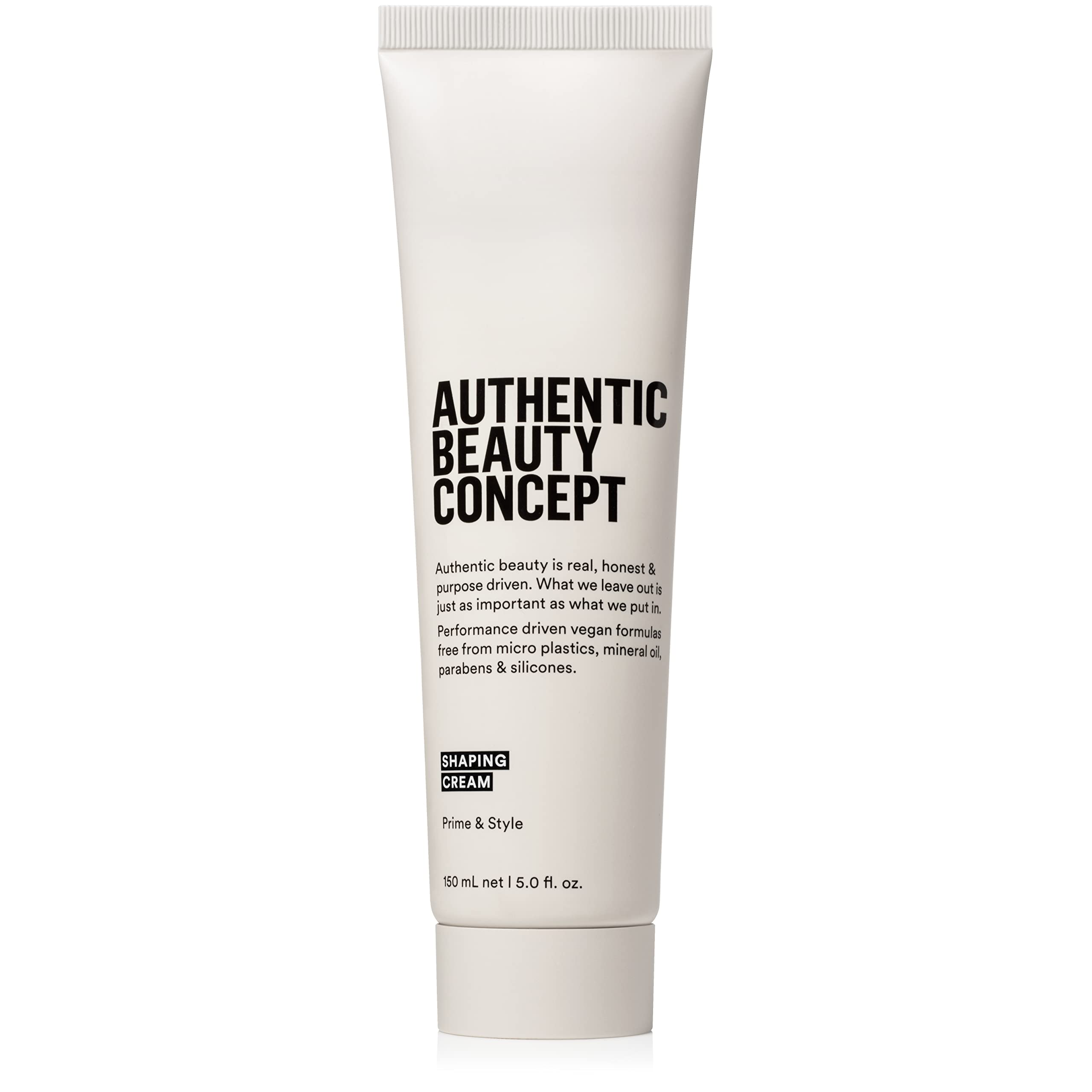 Authentic Beauty Concept Shaping Cream bottle showing medium hold for defined texture