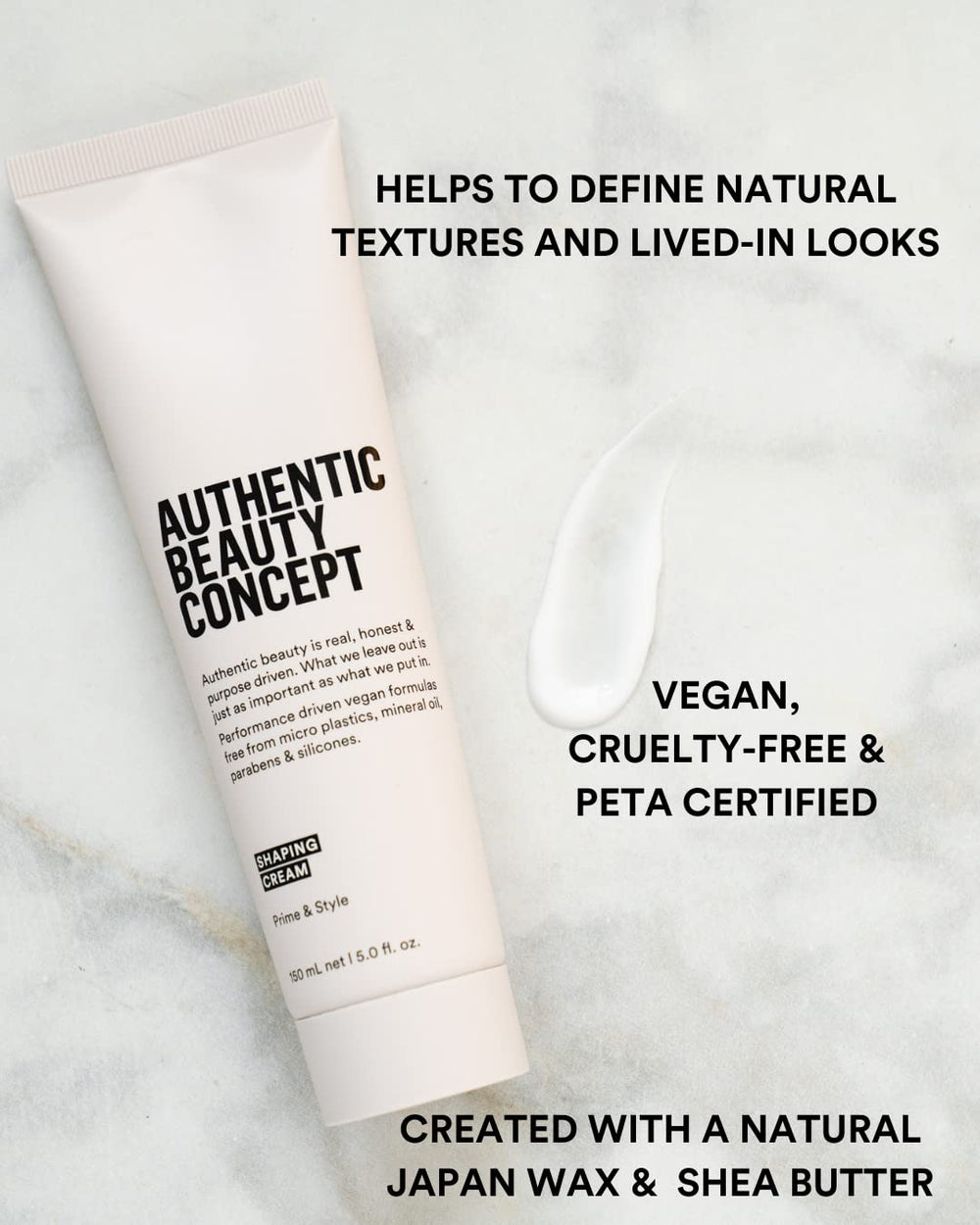 Close-up of shaping cream texture for easy distribution and smooth styling