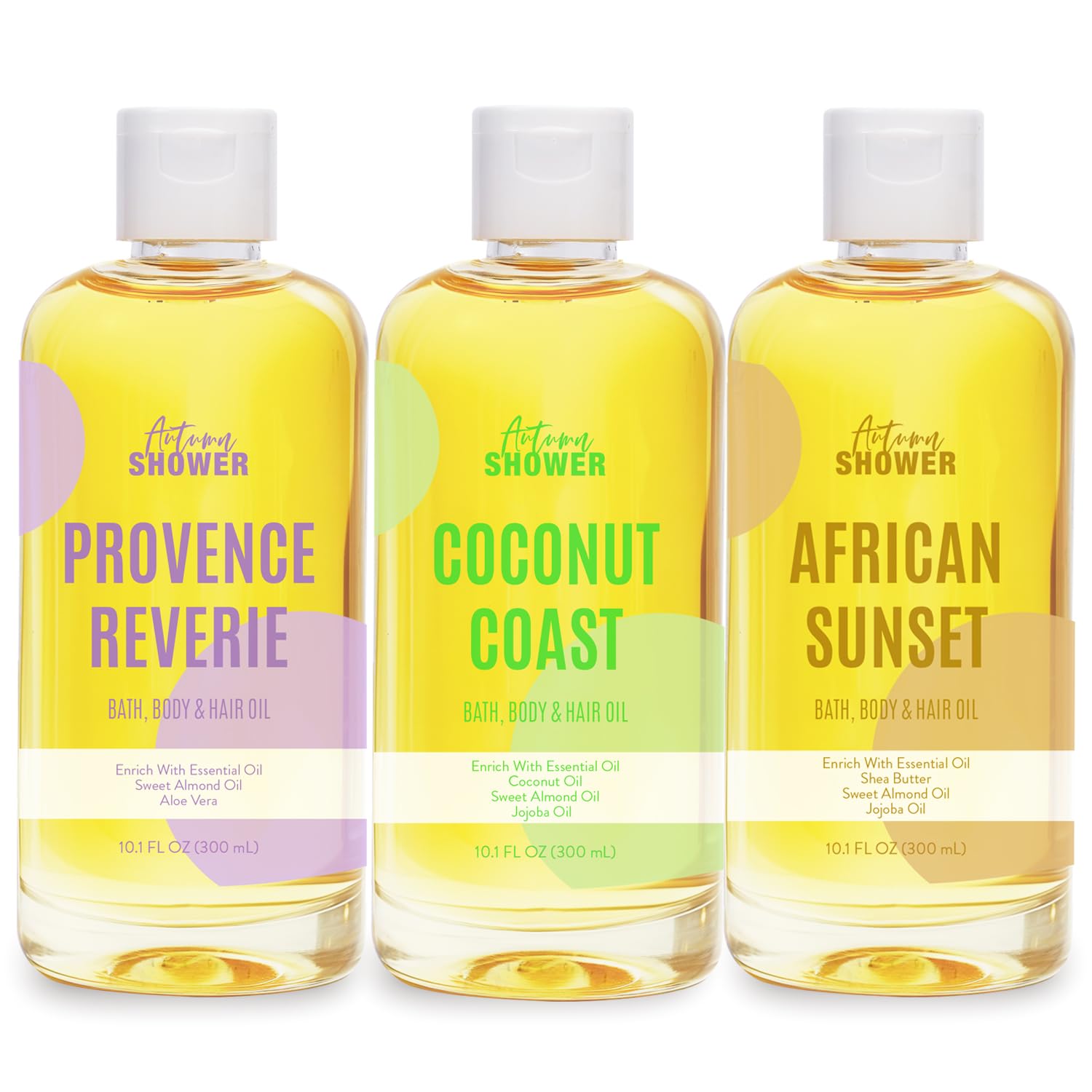 Autumn Shower Sweet Almond bath oil pour for silky hydrated skin