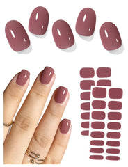 AutyaMee semi-cured nail strips Fall Mauve box for quick at-home salon-style nails.