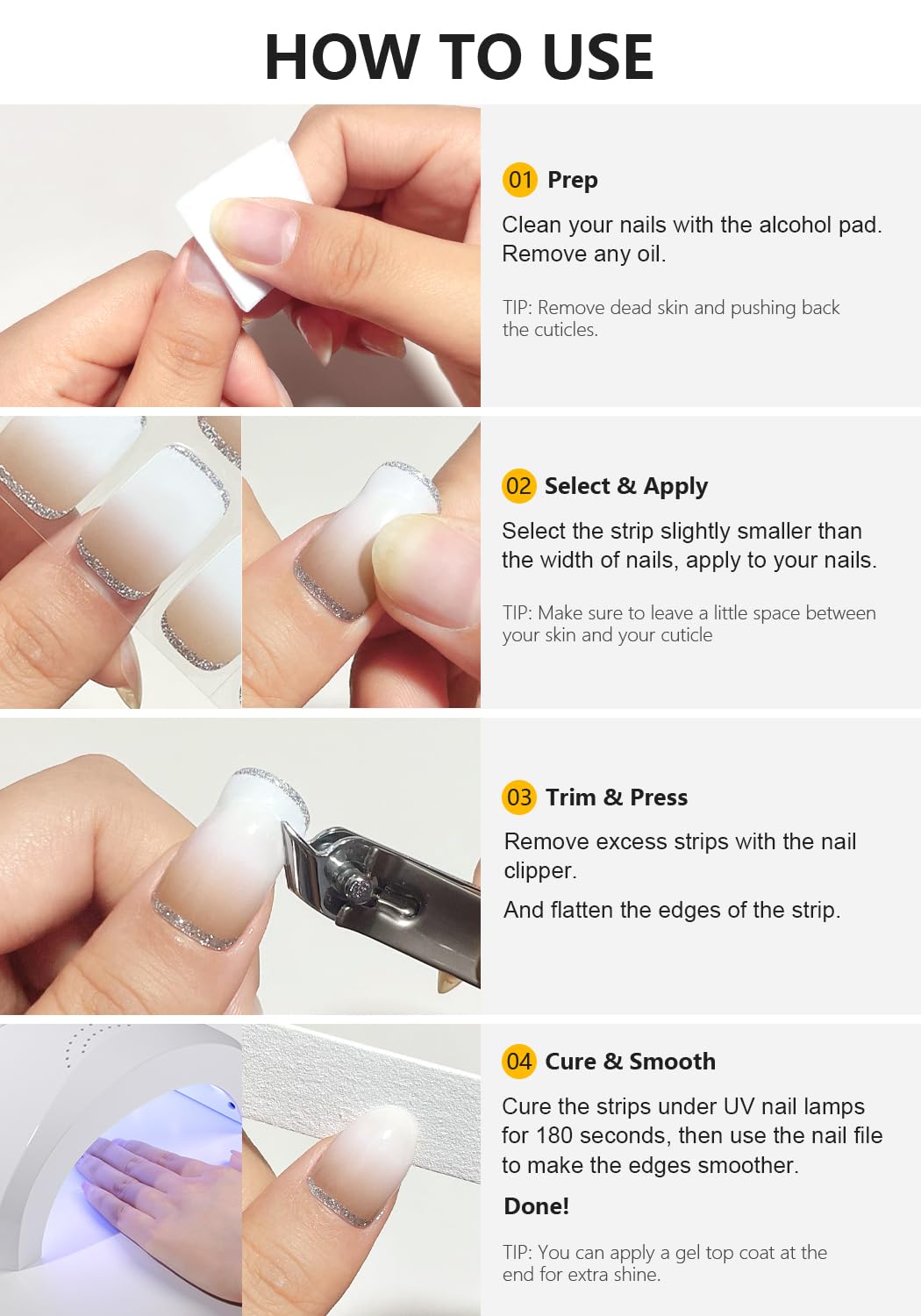 AutyaMee included prep pads and file simplify setup and removal.
